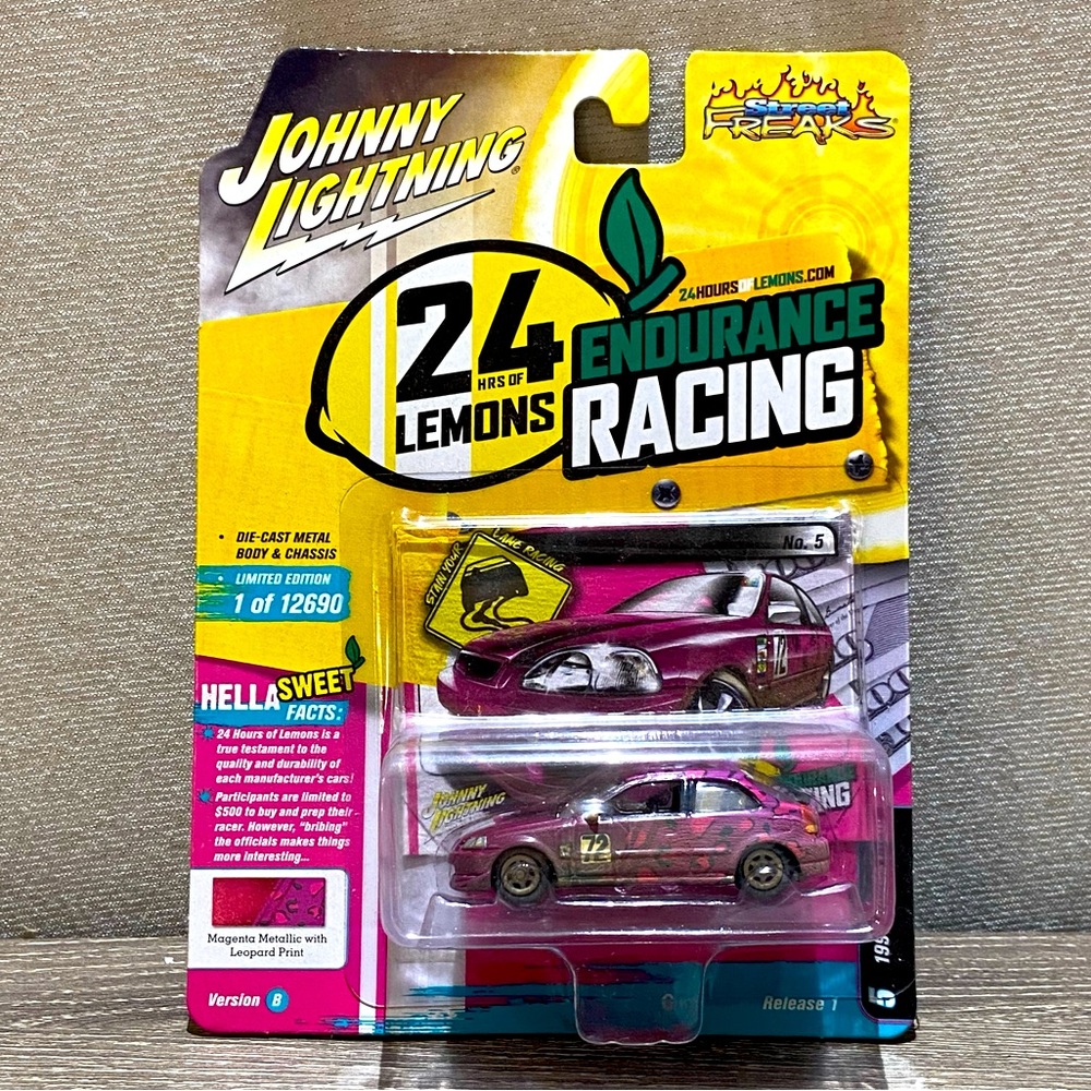 JOHNNY LIGHTNING 98 Honda Civic Street Freaks 24 Hrs Lemons Limited Diecast Car